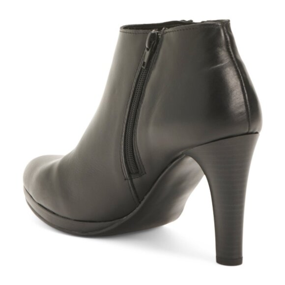 NEW  RIZZOLI Leather Ankle Heeled Booties With Lateral Zippers black 269tn - Picture 2 of 6
